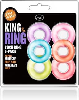 Blush Play met Me koning Of Ring 6-pack Penisring - Multicolor — thumbnail 1