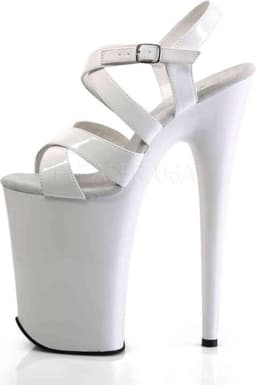 Pleaser - INFINITY-997 Sandaal met enkelband, Paaldans schoenen - Paaldans schoenen - 38 Shoes - Wit — thumbnail 3