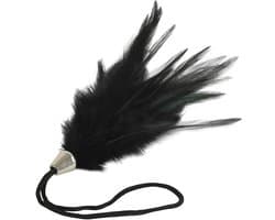 Banoch | Tantra long feather black | streel veer zwart