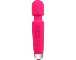Vibrator en massage staaf - voor vrouwen & mannen - Intens fijne Vibrator - Draadloze Massage - Vibrator Massage staaf met Magische Vibratie standen - Compact - Rood/roze - Zeer Discreet -