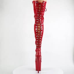 Pleaser - FLAMINGO-3063 Plateau Overknee Laarzen - Paaldans schoenen - 40 Shoes - Rood — thumbnail 5