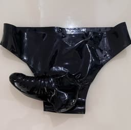 Latex slip met gesloten slurf - Penis - Erotische boxer - BDSM - 100% Latex — thumbnail 3