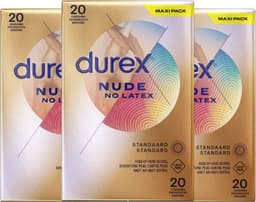 Durex - Condooms - Nude - Latexvrij - 3x 20 stuks — thumbnail 1