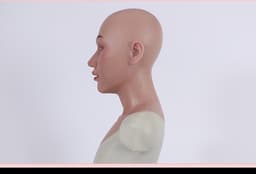 Siliconen Masker-Vrouwenmasker- Masker- Gezichtsmasker-Cosplay-Transgender-Travestie- Gezicht-Crossdresser — thumbnail 2