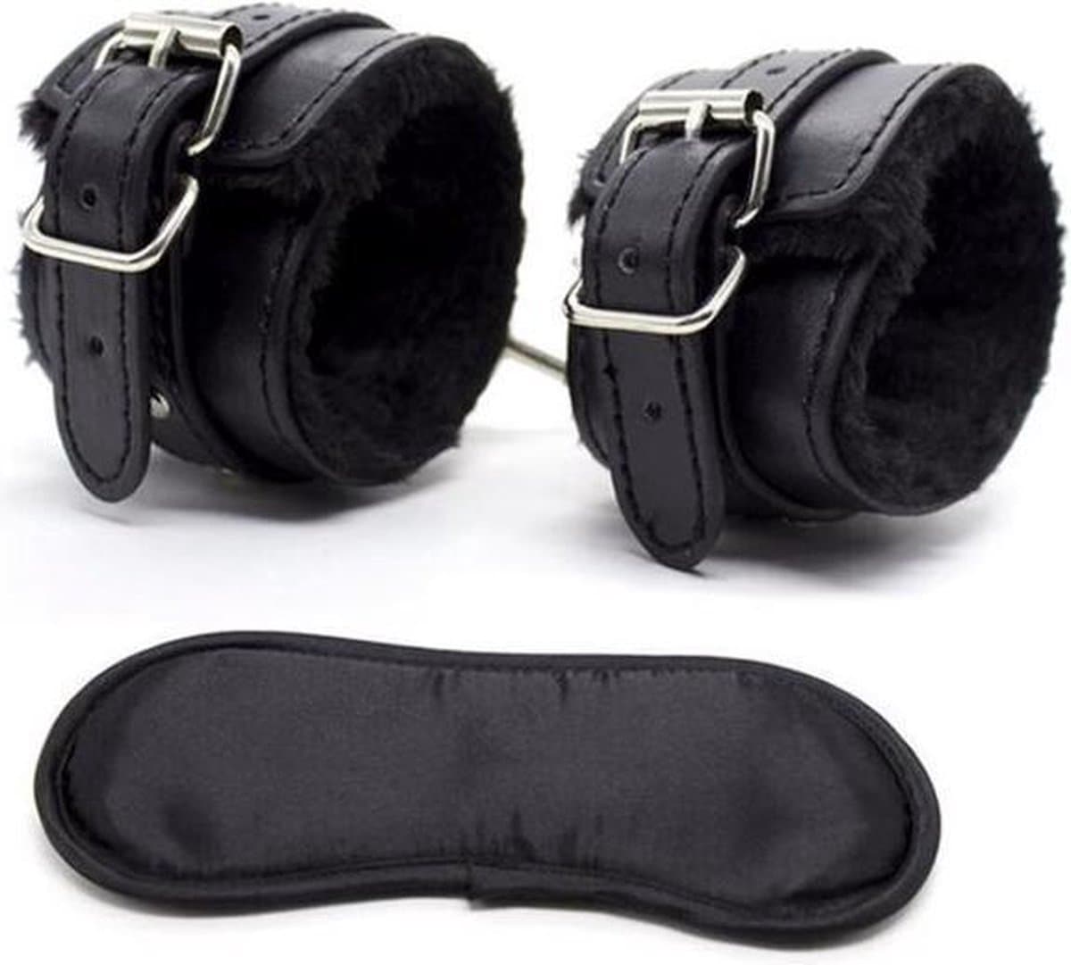 Jumada's - SM Bondage Sex Oogmasker: Erotische Lederen Masqueradespeeltjes voor Volwassenen met Handboeien, Blinddoek en Zwarte Oogmaskers — afbeelding 1
