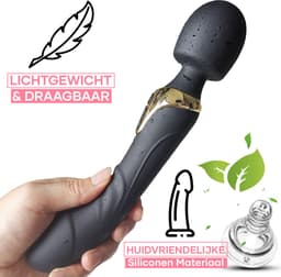 2-in-1 - Magic Wand - Wand Vibrator - Dildo Vibrator - Clitoris Stimulator - Vibrators voor Vrouwen — thumbnail 3