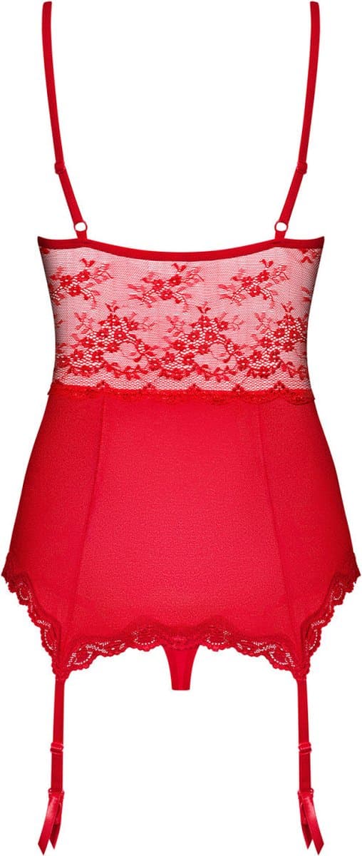 Obsessive - Lovica Korset & String Rood S/M — afbeelding 1