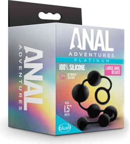Anal Adventures Platinum - Siliconen Anaal Kralen - Large — thumbnail 3