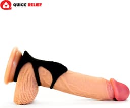 Quick Relief G-Spot Teaser™ - Cockring - Penis Sleeve - G-Spot - Penissleeve - Seksspeeltje voor Koppels - Sex Toy voor Mannen & Vrouwen - 4 cm - Zwart — thumbnail 3
