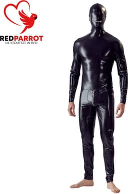 Volledige latex bodysuit mannen - Masker - Rits bij mond - BDSM — thumbnail 1