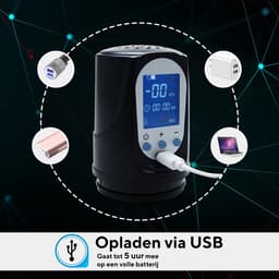 Toys Hub® Automatische Penispomp Deluxe - Met 2 Penisringen - Elektrisch - USB Oplaadbaar - LED Scherm - Sex Toys voor Mannen - Penis Vergroter — thumbnail 3