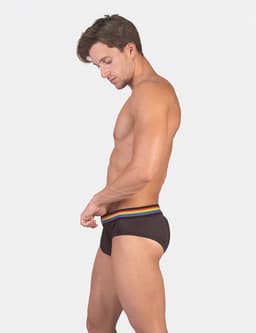 Barcode Berlin Backless Brief Pride Black - MAAT L - Erotisch Heren Ondergoed - Slip voor Man - Sexy mannen Slip — thumbnail 2