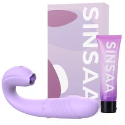 Sinsaa Lulu - Tong Vibrator - Likende Tong Vibrator - Clitoris Zuiger - Dildo Vibrator - Likkende Tong - Bef Vibrator - Clitoris Stimulator - Sex Toys voor vrouwen - 10 Likstanden - 6 Stootstanden - Siliconen - Voor hem - Voor haar — thumbnail 1