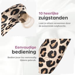 Sinsaa - Vibrators voor vrouwen - Special edition - Clitoris Stimulator - 10 Zuigfunctie snelheden - Inclusief toy cleaner - Panterprint — thumbnail 3