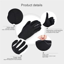Katoenen handschoenen Zwart medium 4stuks – 2paar Beschermende Handschoenen - Medium - Gezondheidszorg - Ziekenhuis - Beauty Center, Kapper en Salon Spa Tattoo – Jewelry - eczeem / allergie / handcreme - juweliers / munt handschoen — thumbnail 5