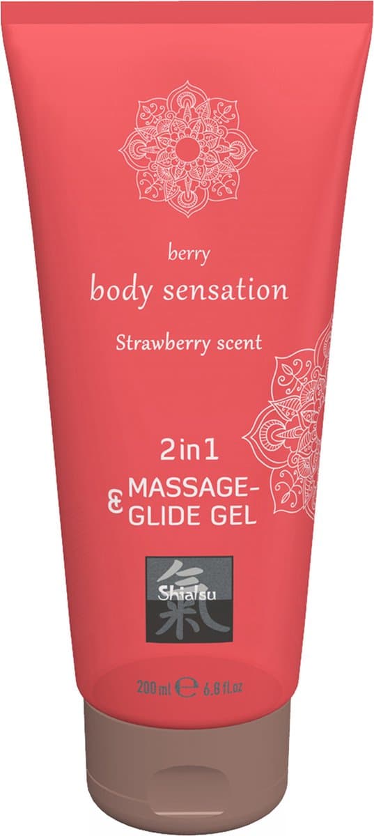 Massage- & Glide Gel 2 in 1 - Aardbei — afbeelding 1