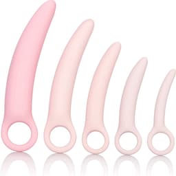 Siliconen dilatorset - 5 Stimulatoren - dildo - roze - Vaginal Dilators - Pink Silicone - — thumbnail 1