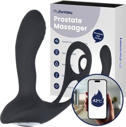 MyFantasy Prostaat Stimulator met Cockring – 42°C – Bestuurbaar met Nederlandse App – Prostaat Vibrator – Sex Toys voor Mannen & Koppels - Anaal Vibrator - Anale Speeltjes voor Mannen - Kamasutra Seksspeeltjes - Vibrerende Buttplug Dildo - Zwart — thumbnail 1