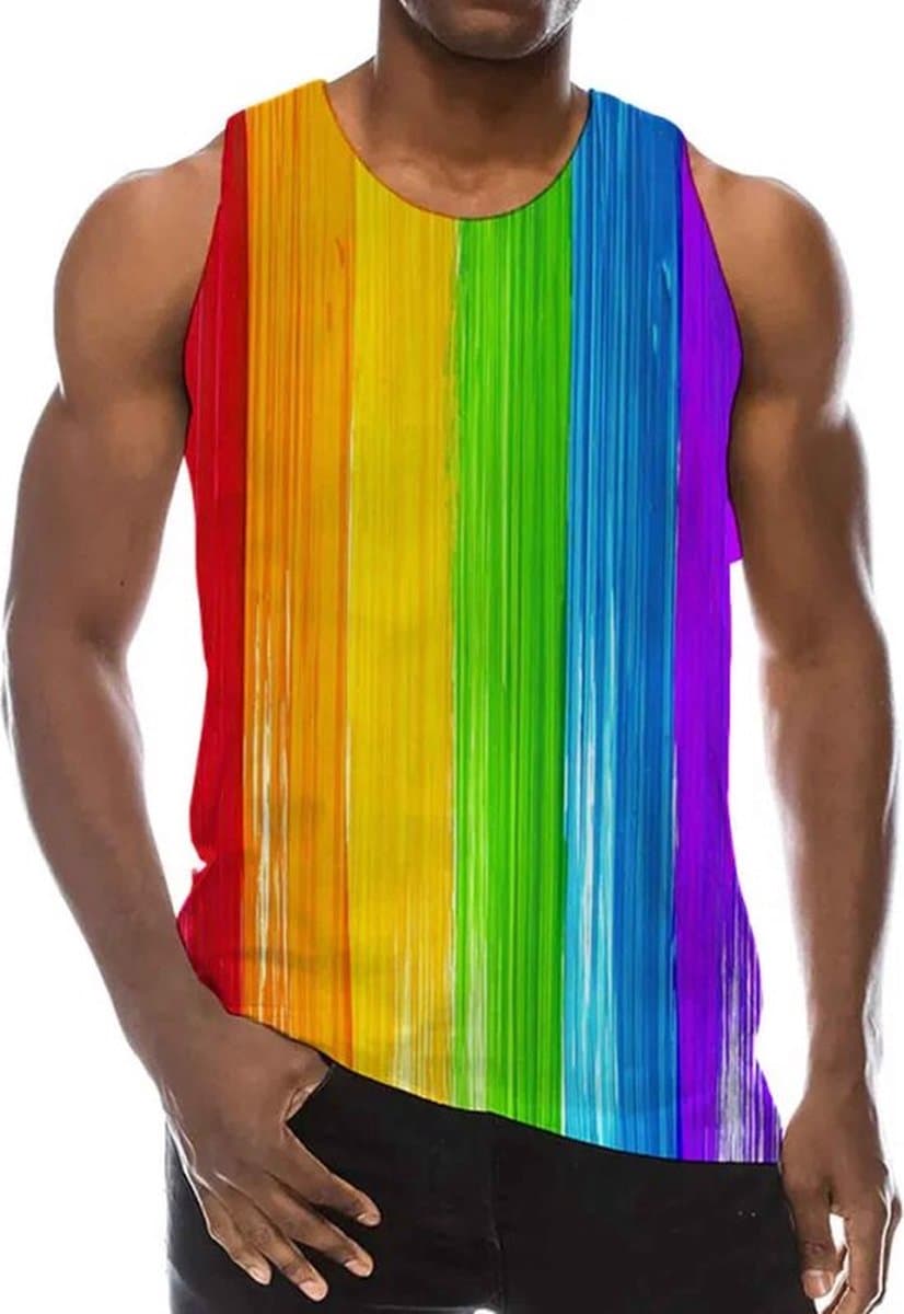 Regenboog Hemd - Pride - Sexy - Rollenspel - Mannen — afbeelding 1