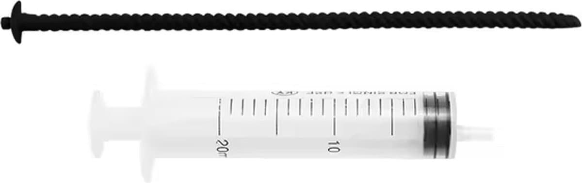 Holle Urethrale penis plug met Injectie Spuit - Injector - Penisplug - Plasbuis — afbeelding 1