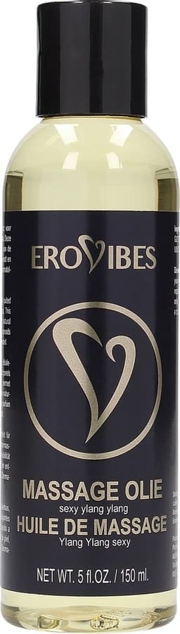 Erovibes – Massage Olie Ylang Ylang – 150 ml – Geproduceerd in Nederland — thumbnail 1