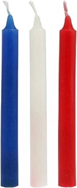 Bondage Play - Hot Wax SM Kaarsen - 3 Stuks - Rood, Wit & Blauw - Erotische Speeltjes - Koppels - BDSM — thumbnail 2