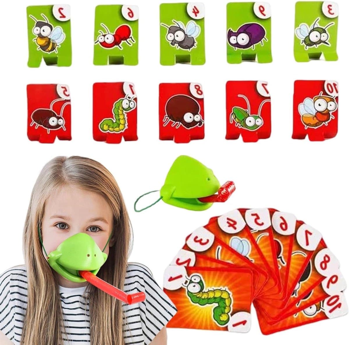 Kikkertaalspel - Tongspel - Feestjes en thuis - Interactief duelspel - 21 cm - Meerkleurig — afbeelding 1