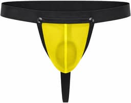 MODUS VIVENDI C-Ring Pleasure Thong Yellow - MAAT S - Erotisch Heren Ondergoed - String voor Man - Sexy mannen String — thumbnail 1