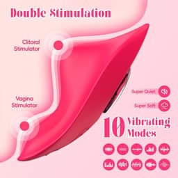 Oneay Clitoris vibrator Vibrerende Slip voor Vrouwen – Mini Kogelvibrator met Afstandsbediening & App – 10 Vibratiestanden – Draagbare Vibrator voor Stellen – Seksspeeltje - Rood — thumbnail 5