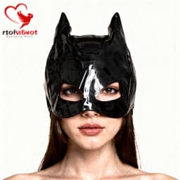 Latex wetlook BDSM masker - Kat - Rollenspel — thumbnail 3