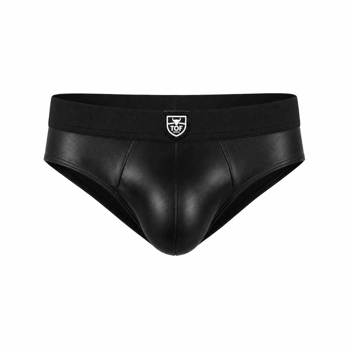 TOF Paris Fetish Brief Black/Black - MAAT M - Erotisch Heren Ondergoed - Slip voor Man - Sexy mannen Slip — afbeelding 1