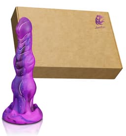 JustFun Fantasy Dildo - 25 CM - Met Zuignap - Sex Toys voor Mannen & Vrouwen - Monster Anal Plug XXL - Paars — thumbnail 3