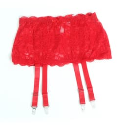 Zeloria Erotische Lingerie Jarretelgordel met Bijpassende Slip – Luxe Kant – Rood – XL/XXL — thumbnail 4