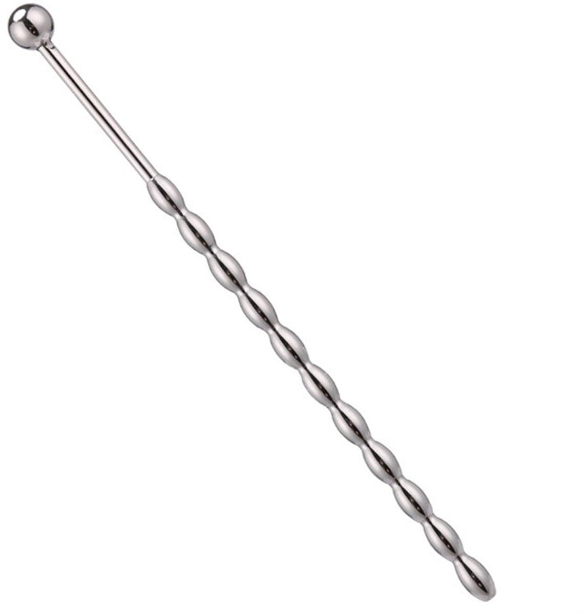 Penis Plug - Dilator - RVS - 15CM - Penisplug - Glad - 11 Bobbels — afbeelding 1