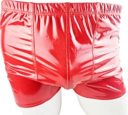 BamBella ® - Boxer short Maat S/M Datex Rood (Latex en stof SM kleding BDSM erotische heren kleding ondergoed lingerie onderbroek zwart — thumbnail 1