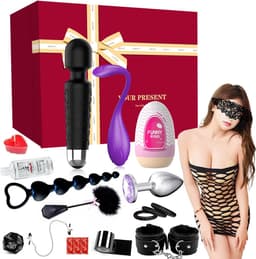 Seksspeelgoed Set 16-Delig – Valentijnscadeau voor Koppels | Vibrator, Butt Plug, Anale Kralen, Masturbator & Glijmiddel | Erotisch Cadeau Vrouw & Man | Discreet Verpakt — thumbnail 1