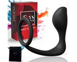Toys Hub® Prostaat Stimulator met Cockring & Opbergzakje – Dubbele Stimulatie – P-spot & G-spot – Sex Toys Couples & Mannen – Anaal Dildo – Anaal Plug