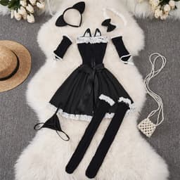 LekkerStout Lolita Kostuum - 6-Delig Incl. Accessoires - Cosplay - Sexy Lingerie ( LS028 ) — thumbnail 1
