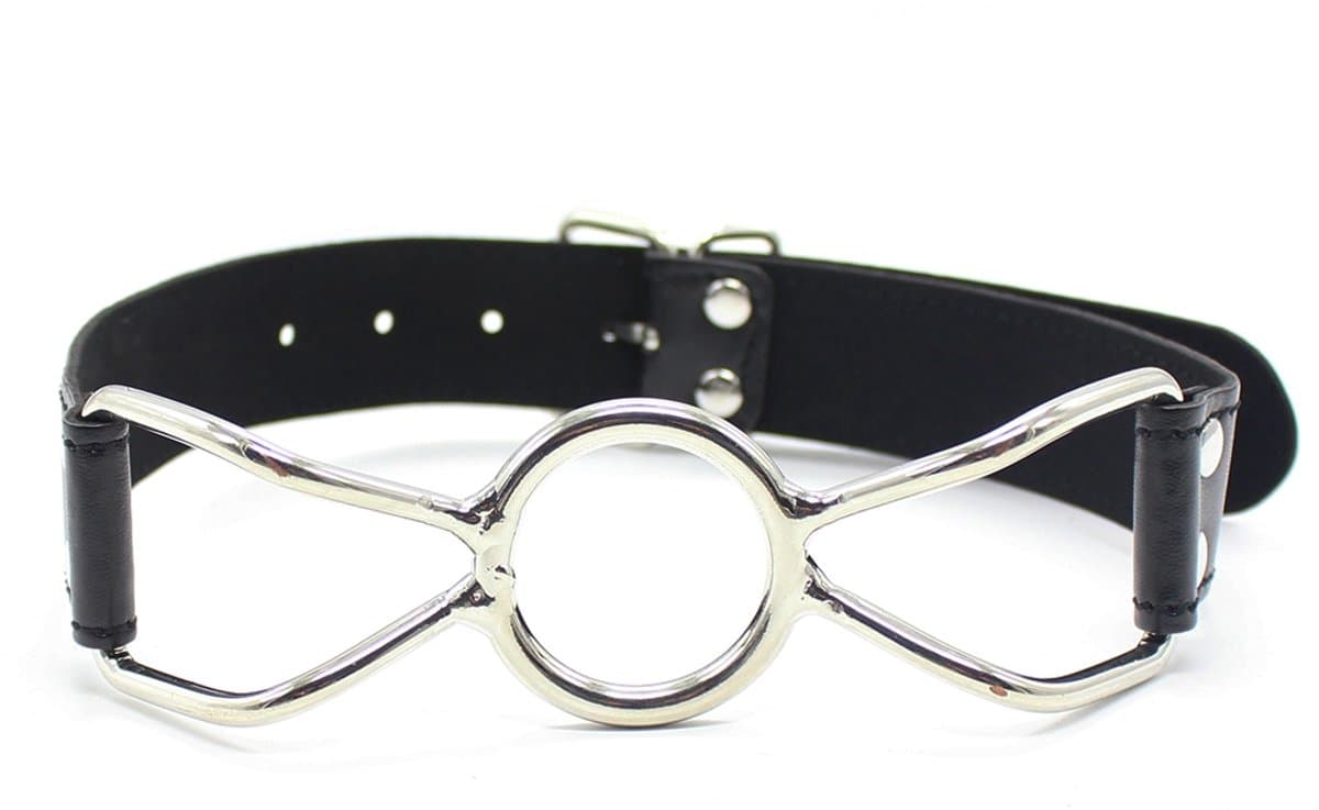 Smart Moves - Ring Gag - Maat S - PU Leer - Zwart — afbeelding 1