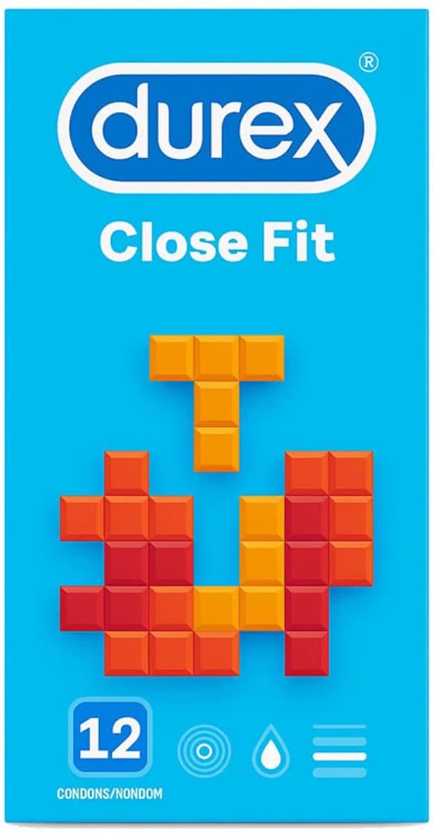 Durex Condooms Close Fit – 12 stuks | Nauwsluitende pasvorm voor extra comfort en veiligheid — afbeelding 1