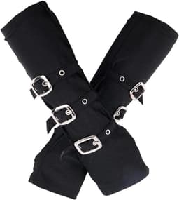 Allecto Plus - Vingerloze Handschoenen Gothic Punk Vrouwen Zwart Hip Hop Rock Stijl Arm Warmers. — thumbnail 1