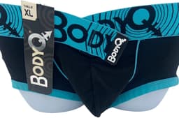 BodyQ Sexy Heren Boxershort – Zwart/Aqua – Erotische Herenlingerie – Maat M — thumbnail 1