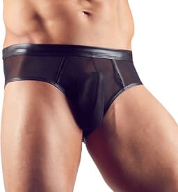 Wetlook Slip Met Open Achterkant - Zwart — thumbnail 4