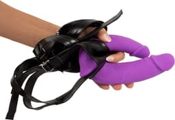 Sweet Smile Super Soft Double Voorbind Dildo - Strap-on met Uitneembaar Dubbele Dildo - Realistische Vloeibare Siliconen Dubbele Dildo 32 cm — thumbnail 4