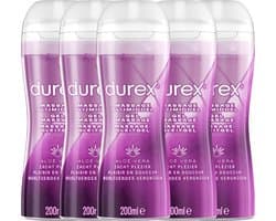 Durex Play Massage 2/1 Aloe 200ML - 5 Stuks - Voordeelverpakking