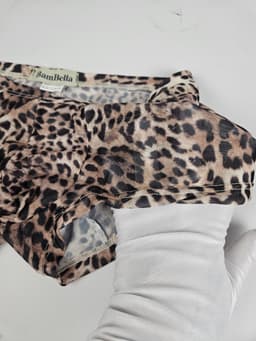 BamBella ® - Boxer short - Maat XXL - Panterprint - Bruin Dun kant gaas stof Ondergoed — thumbnail 4