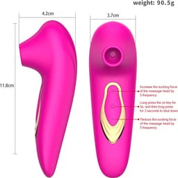 Roze - Mini Luchtdruk Vibrator - Sucking vibrator - Reis vibrator - Clitoris & G-spot Stimulator Luchtdruk Vibrator- seksspeeltje — thumbnail 3