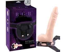 Voorbind dildo met harnas - verstelbaar