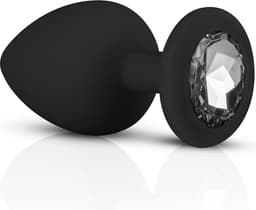 EasyToys - Siliconen Buttplug Set met Diamantjes - Siliconen - Buttplugs - Buttplug Set - Anal Plug - Sex Toys voor Vrouwen en Mannen - Seksspeeltjes - Butt Plug - Zwart — thumbnail 4