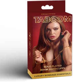 Taboom - Gold Plated BDSM Handcuffs - Bondage / SM Cuffs Goud — thumbnail 2